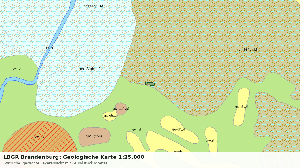 Statische Kartenansicht: LBGR Brandenburg: Geologische Karte 1:25.000