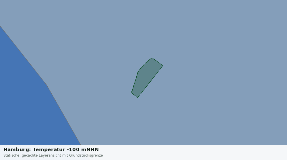 Statische Kartenansicht: Hamburg: Temperatur -100 mNHN