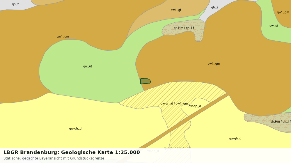 Statische Kartenansicht: LBGR Brandenburg: Geologische Karte 1:25.000