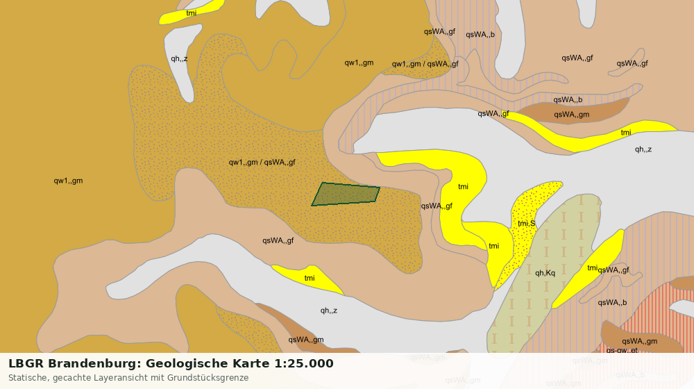 Statische Kartenansicht: LBGR Brandenburg: Geologische Karte 1:25.000