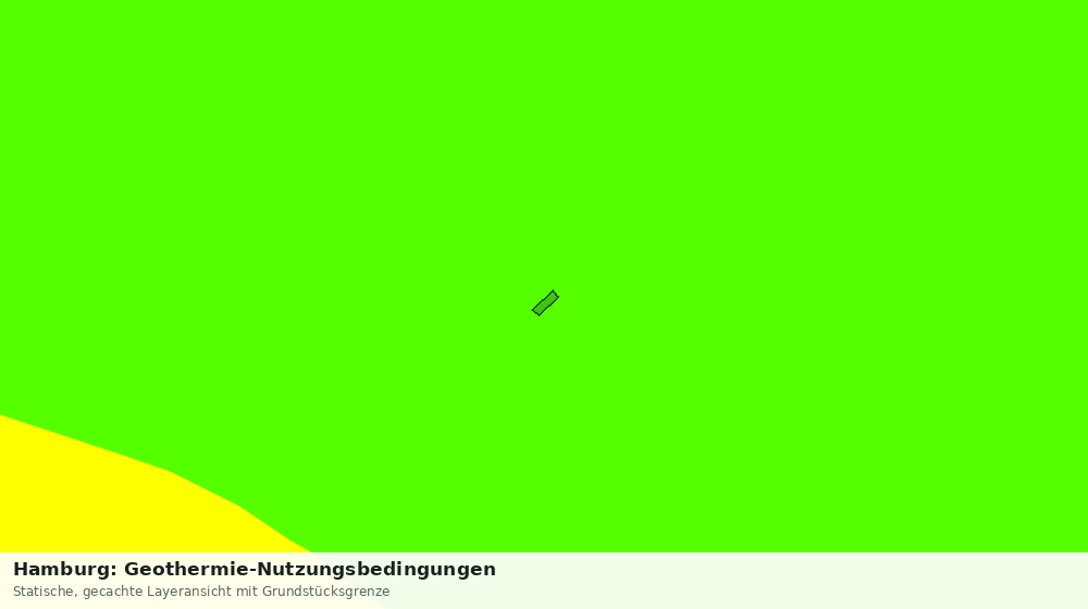 Statische Kartenansicht: Hamburg: Geothermie-Nutzungsbedingungen