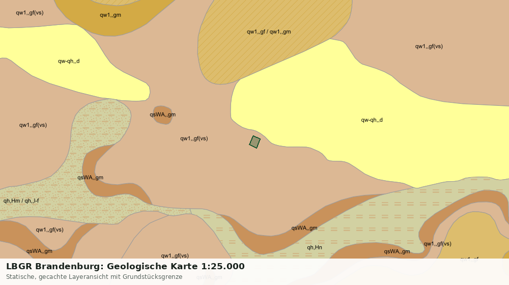 Statische Kartenansicht: LBGR Brandenburg: Geologische Karte 1:25.000