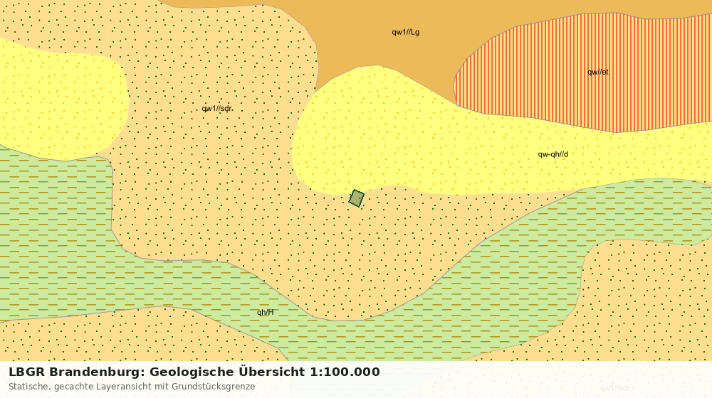 Statische Kartenansicht: LBGR Brandenburg: Geologische Übersicht 1:100.000