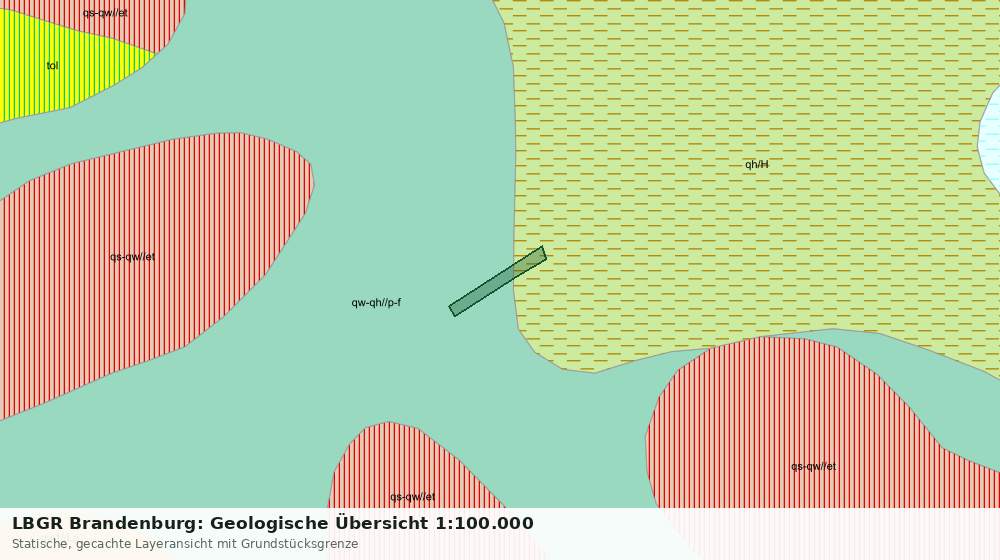 Statische Kartenansicht: LBGR Brandenburg: Geologische Übersicht 1:100.000