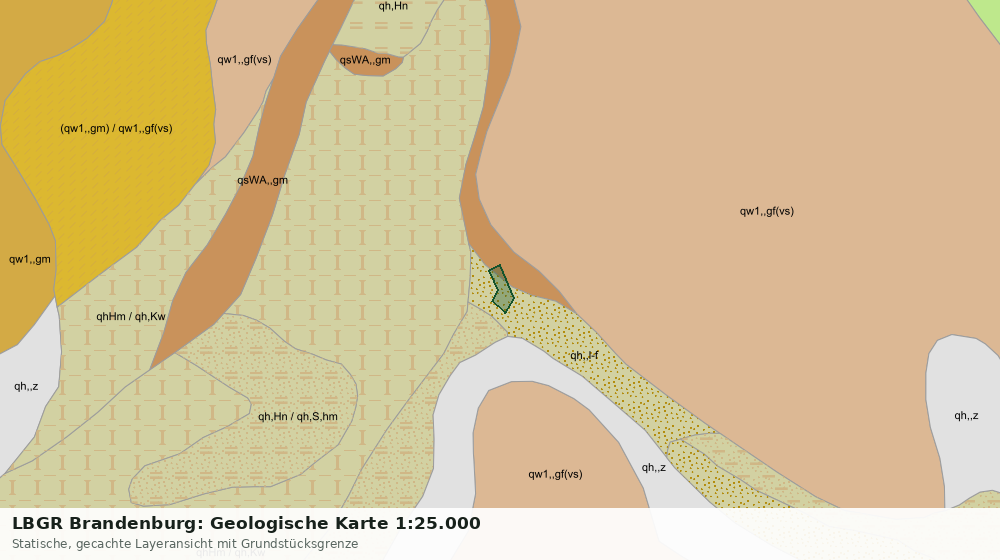 Statische Kartenansicht: LBGR Brandenburg: Geologische Karte 1:25.000