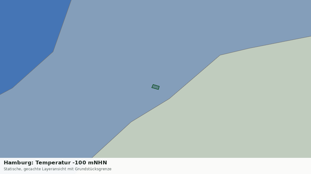 Statische Kartenansicht: Hamburg: Temperatur -100 mNHN