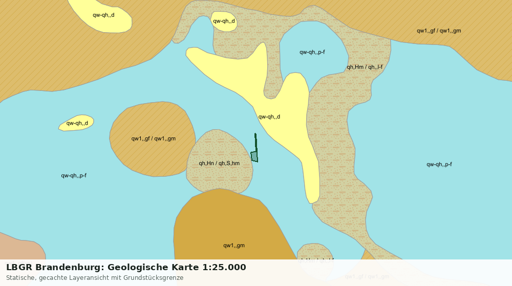 Statische Kartenansicht: LBGR Brandenburg: Geologische Karte 1:25.000