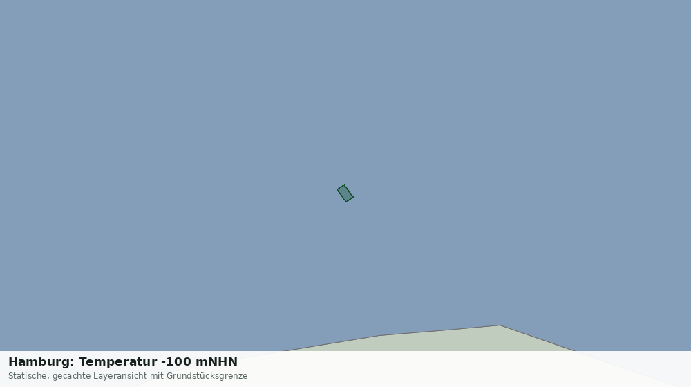Statische Kartenansicht: Hamburg: Temperatur -100 mNHN