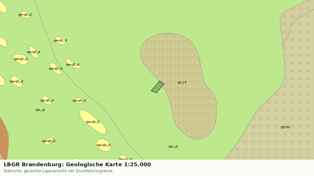 Statische Kartenansicht: LBGR Brandenburg: Geologische Karte 1:25.000