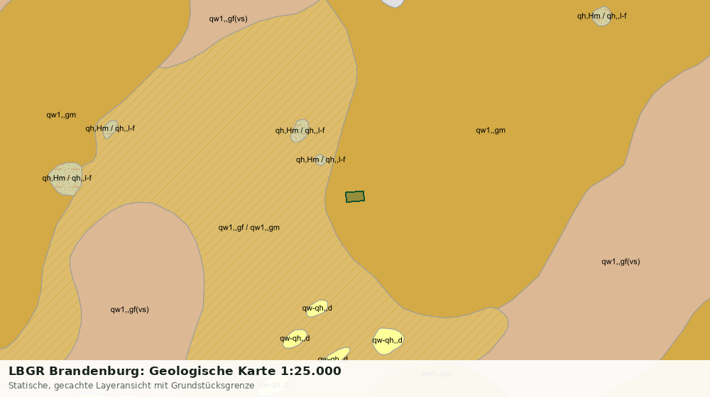 Statische Kartenansicht: LBGR Brandenburg: Geologische Karte 1:25.000