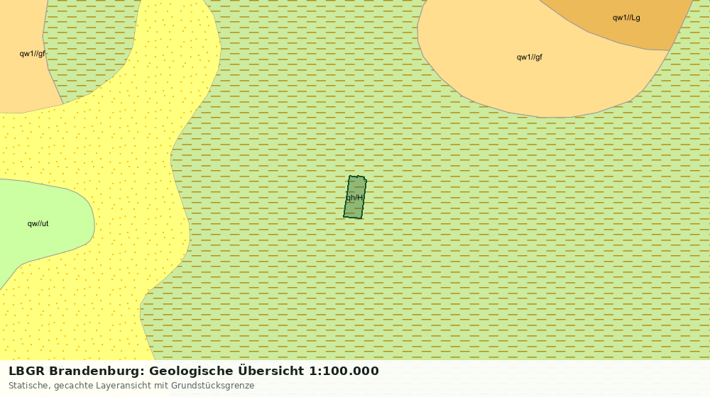 Statische Kartenansicht: LBGR Brandenburg: Geologische Übersicht 1:100.000