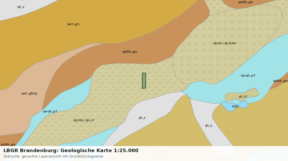 Statische Kartenansicht: LBGR Brandenburg: Geologische Karte 1:25.000