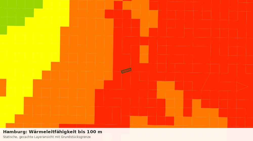 Statische Kartenansicht: Hamburg: Wärmeleitfähigkeit bis 100 m