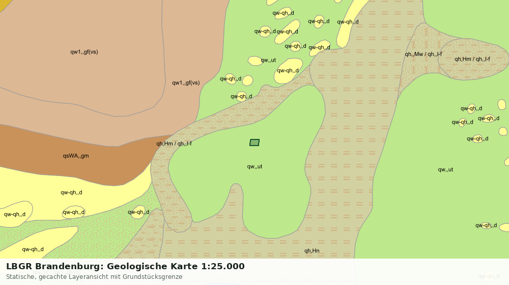 Statische Kartenansicht: LBGR Brandenburg: Geologische Karte 1:25.000
