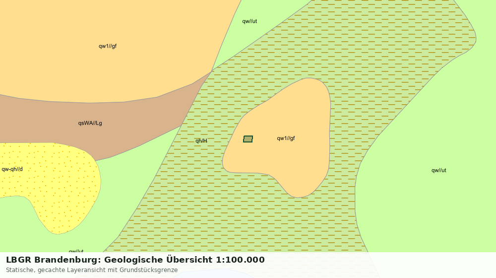 Statische Kartenansicht: LBGR Brandenburg: Geologische Übersicht 1:100.000