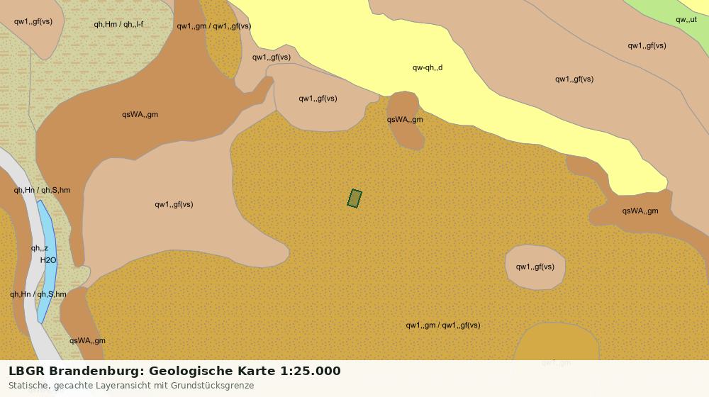 Statische Kartenansicht: LBGR Brandenburg: Geologische Karte 1:25.000