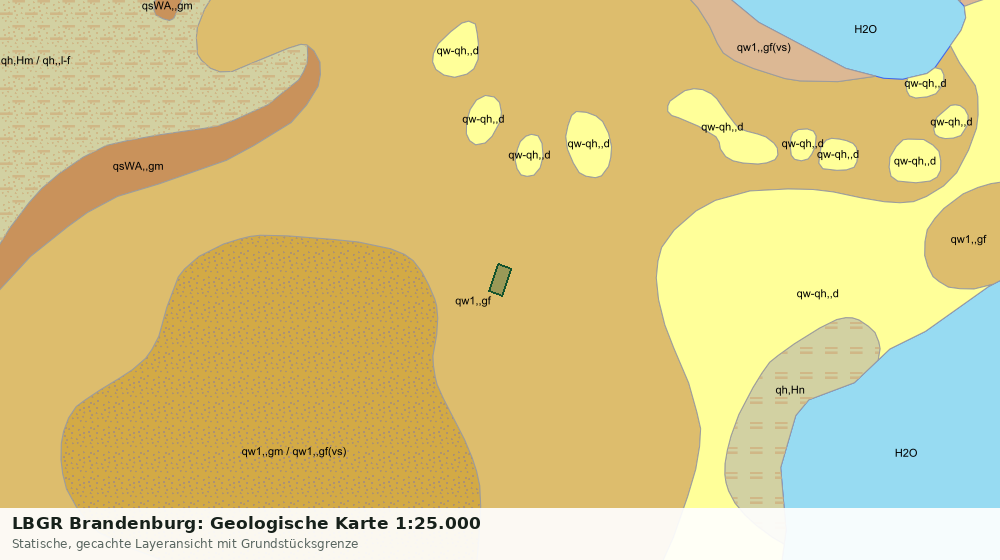 Statische Kartenansicht: LBGR Brandenburg: Geologische Karte 1:25.000