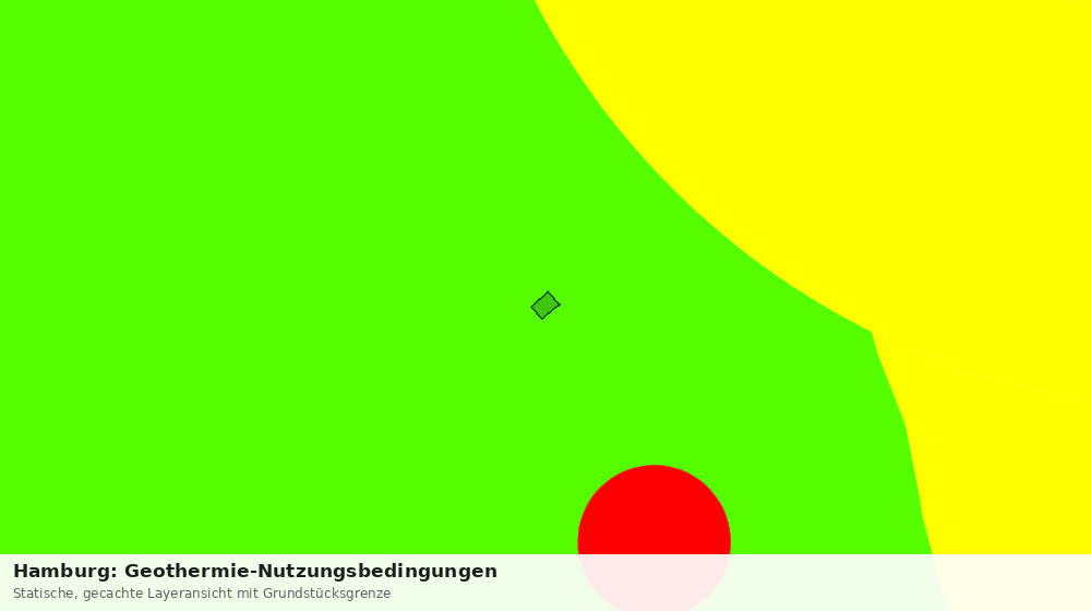 Statische Kartenansicht: Hamburg: Geothermie-Nutzungsbedingungen