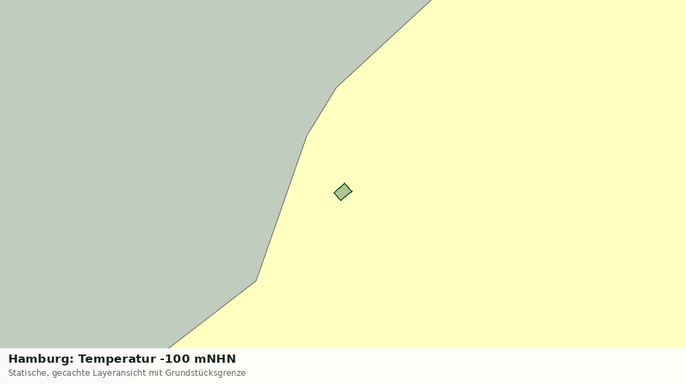 Statische Kartenansicht: Hamburg: Temperatur -100 mNHN