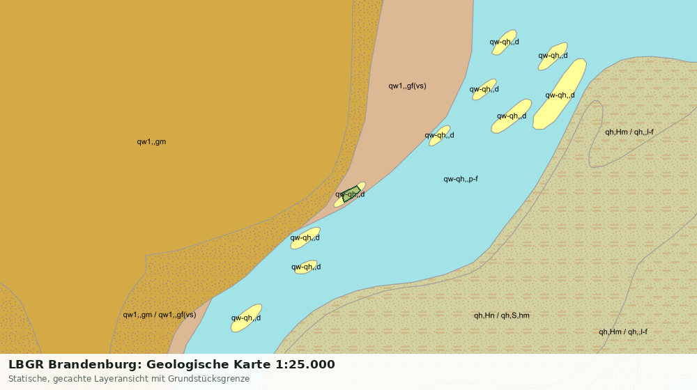 Statische Kartenansicht: LBGR Brandenburg: Geologische Karte 1:25.000