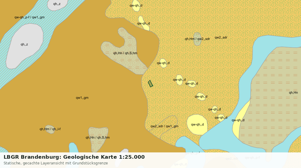 Statische Kartenansicht: LBGR Brandenburg: Geologische Karte 1:25.000