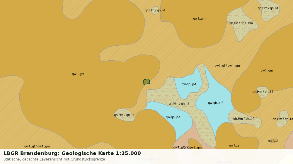 Statische Kartenansicht: LBGR Brandenburg: Geologische Karte 1:25.000