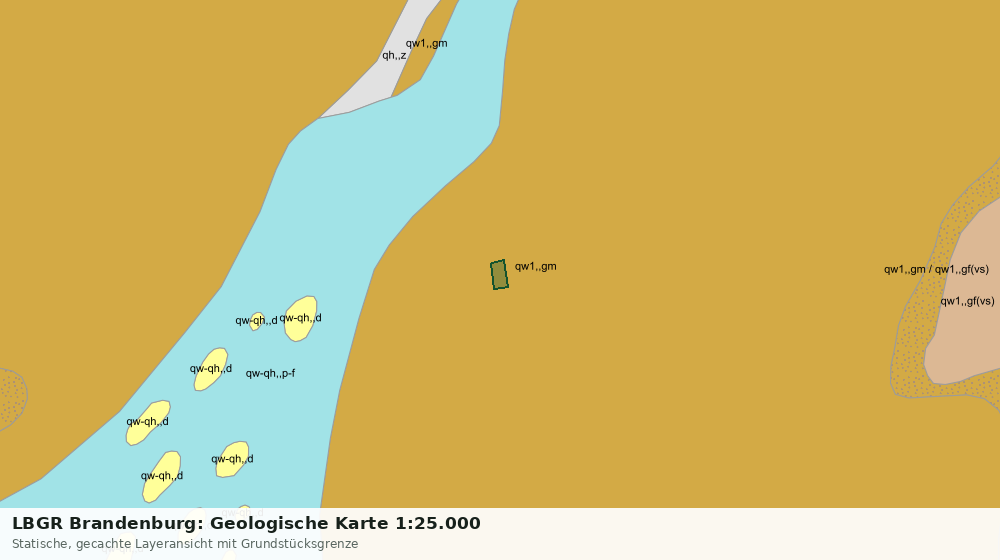 Statische Kartenansicht: LBGR Brandenburg: Geologische Karte 1:25.000