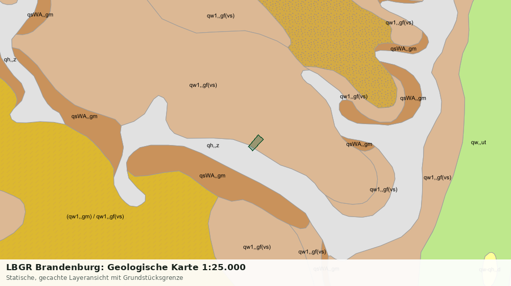 Statische Kartenansicht: LBGR Brandenburg: Geologische Karte 1:25.000