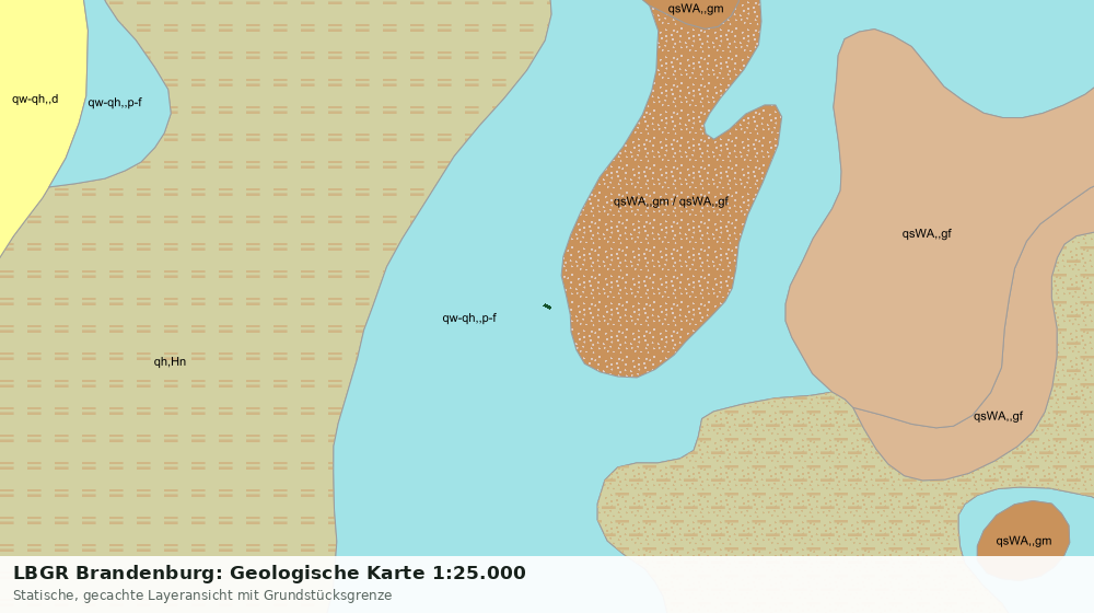 Statische Kartenansicht: LBGR Brandenburg: Geologische Karte 1:25.000