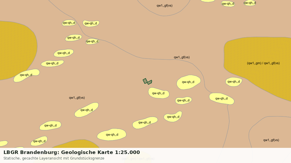 Statische Kartenansicht: LBGR Brandenburg: Geologische Karte 1:25.000