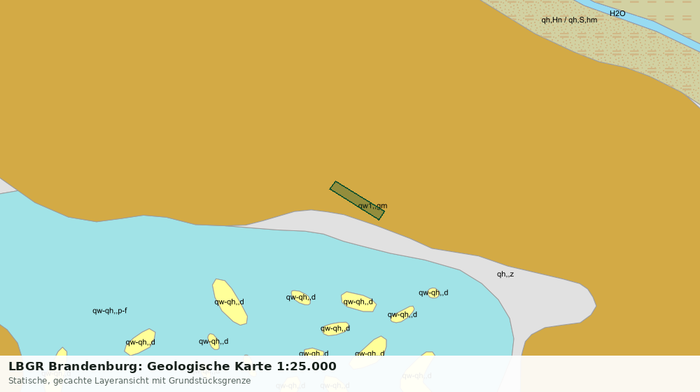 Statische Kartenansicht: LBGR Brandenburg: Geologische Karte 1:25.000