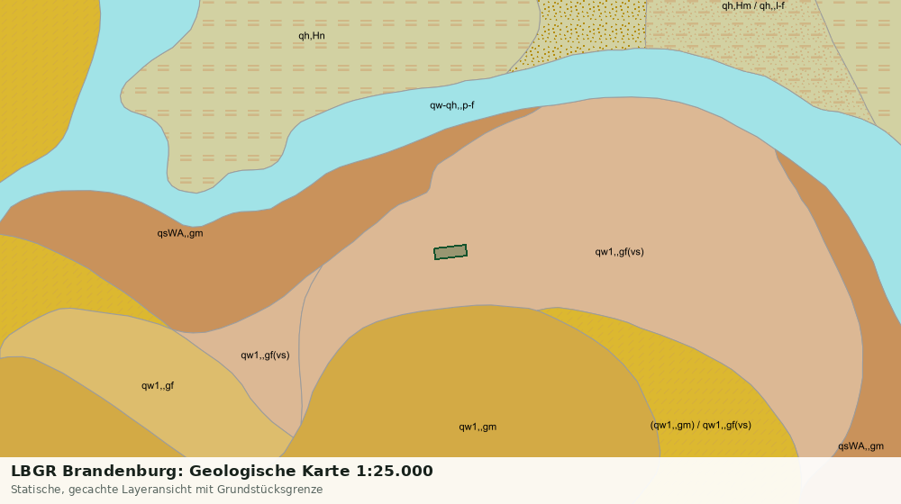 Statische Kartenansicht: LBGR Brandenburg: Geologische Karte 1:25.000