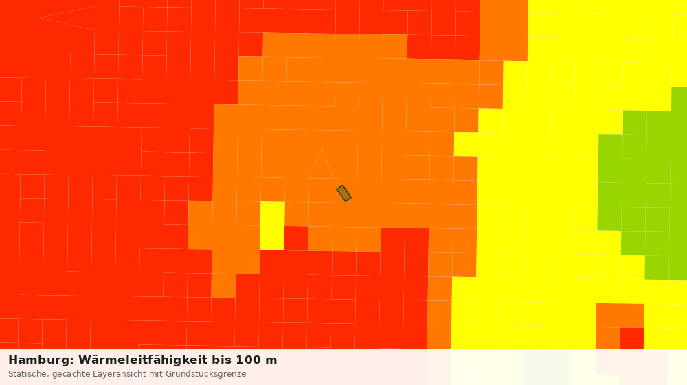 Statische Kartenansicht: Hamburg: Wärmeleitfähigkeit bis 100 m