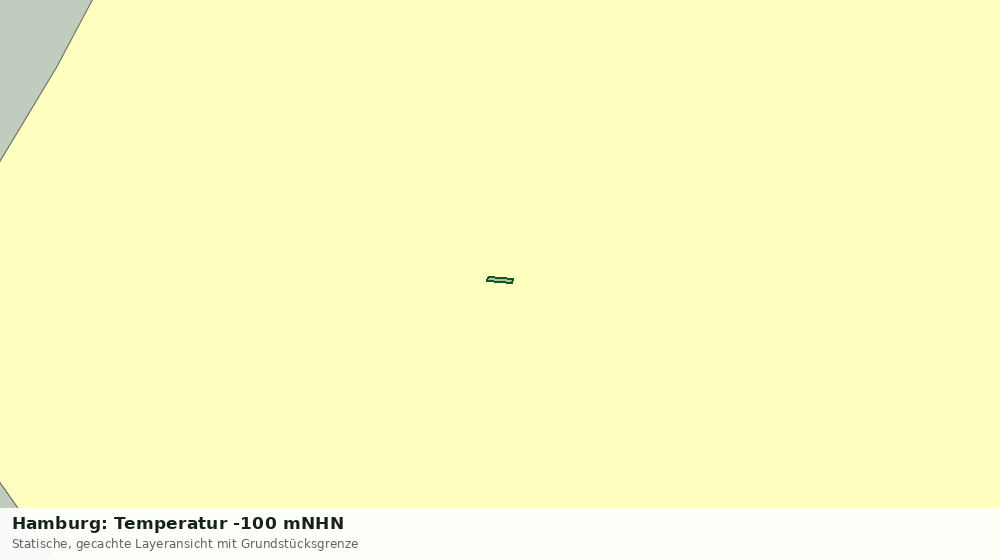 Statische Kartenansicht: Hamburg: Temperatur -100 mNHN