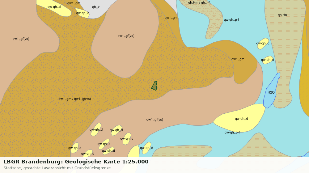 Statische Kartenansicht: LBGR Brandenburg: Geologische Karte 1:25.000