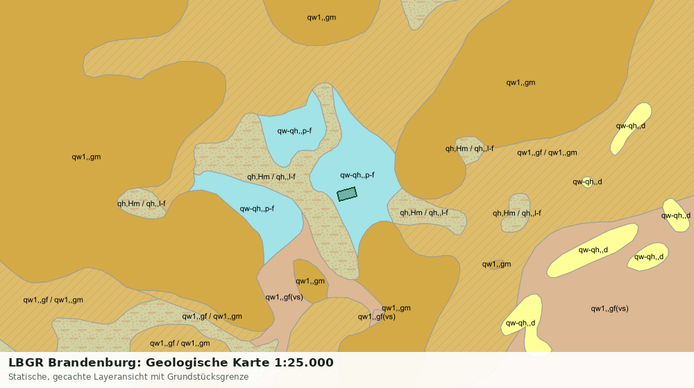 Statische Kartenansicht: LBGR Brandenburg: Geologische Karte 1:25.000