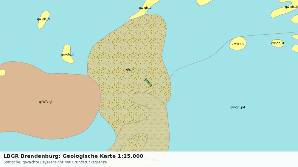 Statische Kartenansicht: LBGR Brandenburg: Geologische Karte 1:25.000