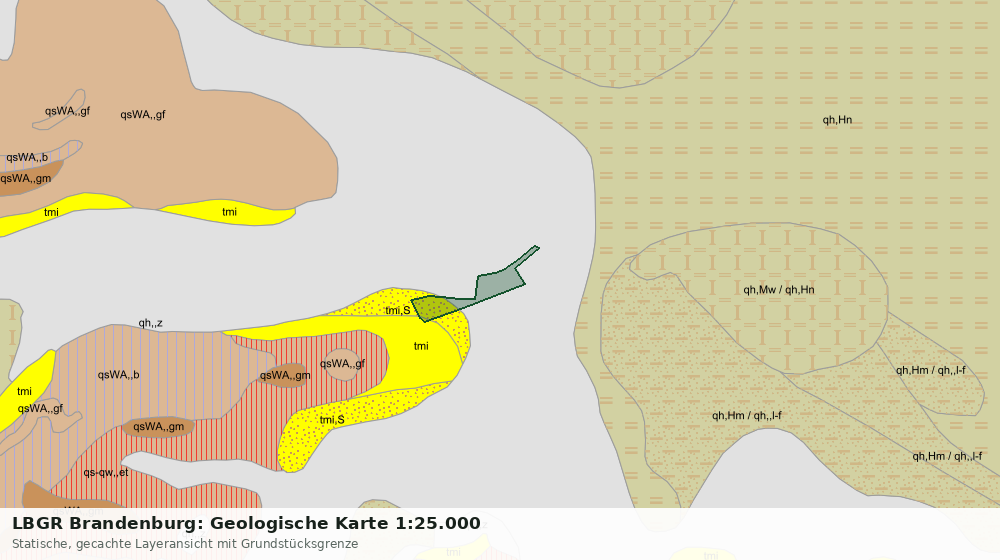 Statische Kartenansicht: LBGR Brandenburg: Geologische Karte 1:25.000