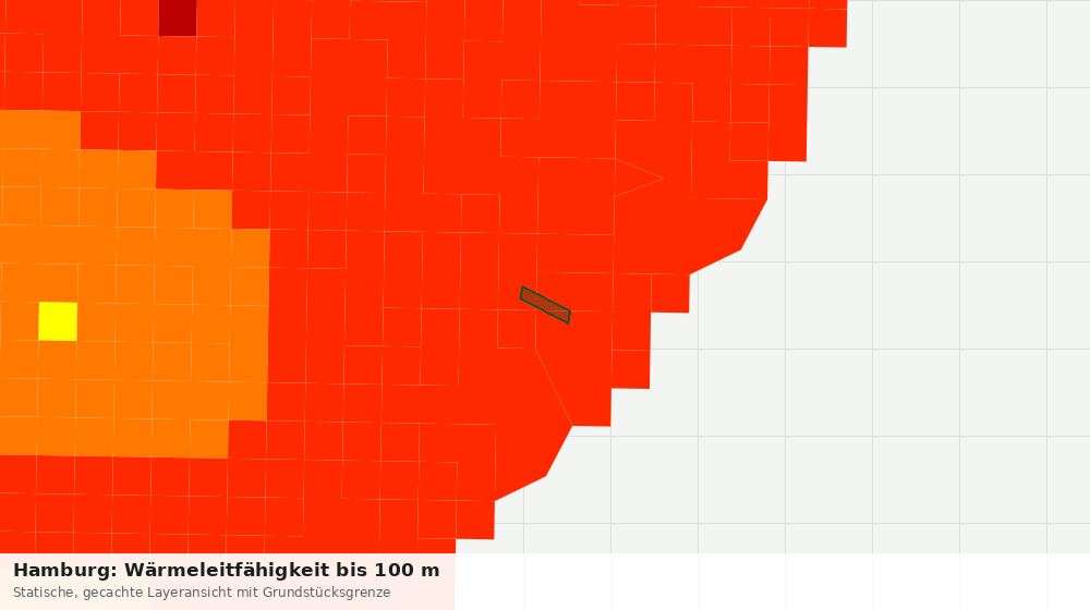 Statische Kartenansicht: Hamburg: Wärmeleitfähigkeit bis 100 m