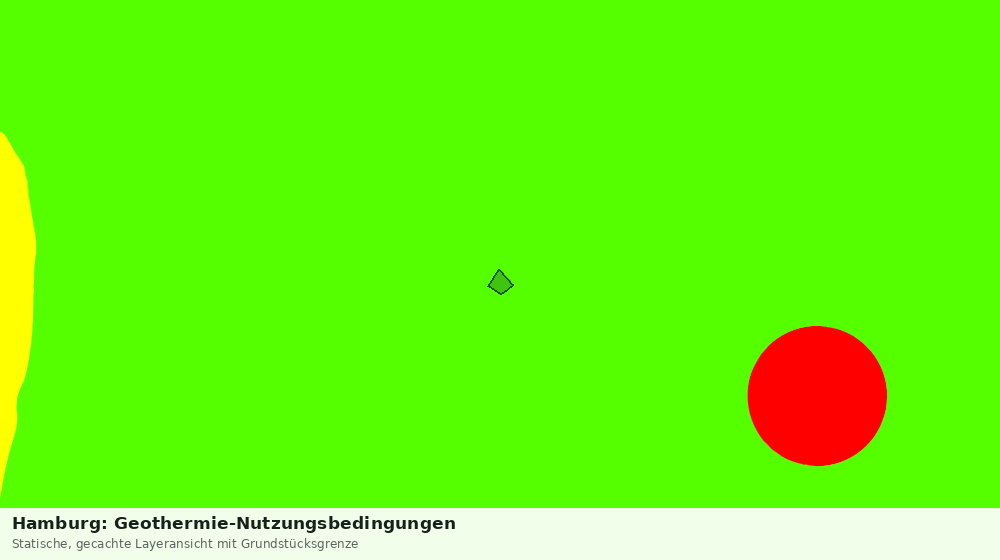 Statische Kartenansicht: Hamburg: Geothermie-Nutzungsbedingungen