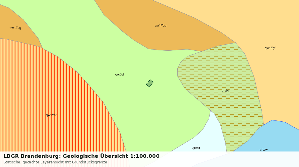 Statische Kartenansicht: LBGR Brandenburg: Geologische Übersicht 1:100.000