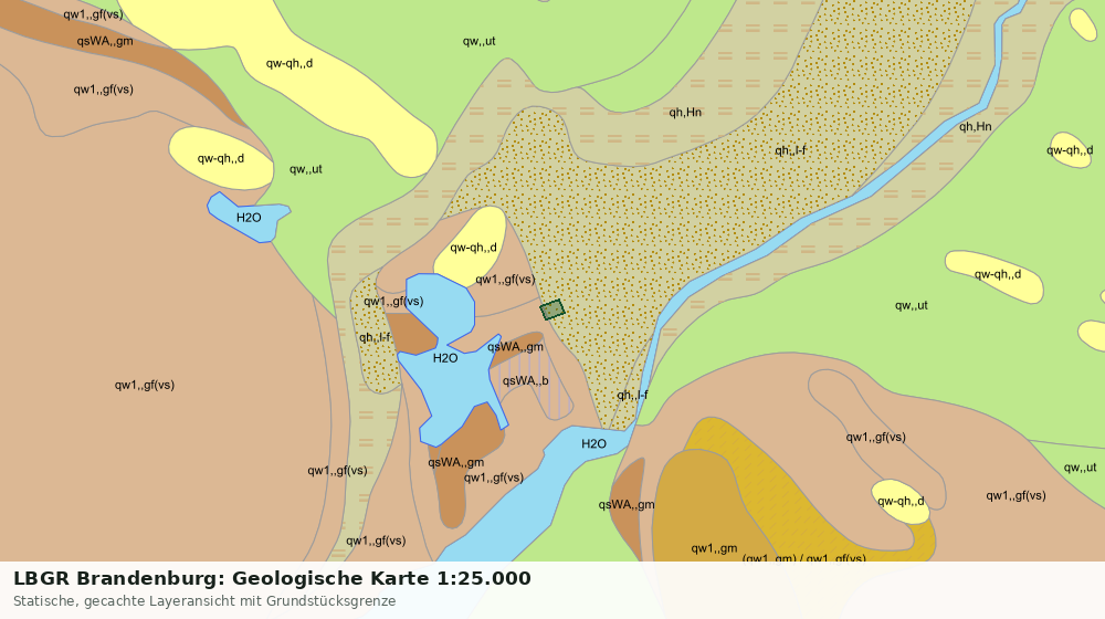 Statische Kartenansicht: LBGR Brandenburg: Geologische Karte 1:25.000