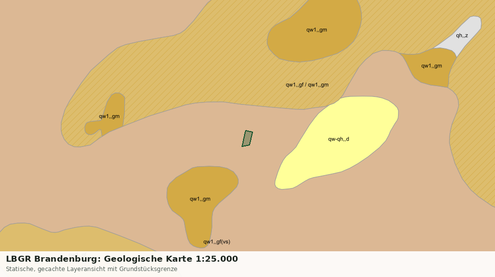 Statische Kartenansicht: LBGR Brandenburg: Geologische Karte 1:25.000