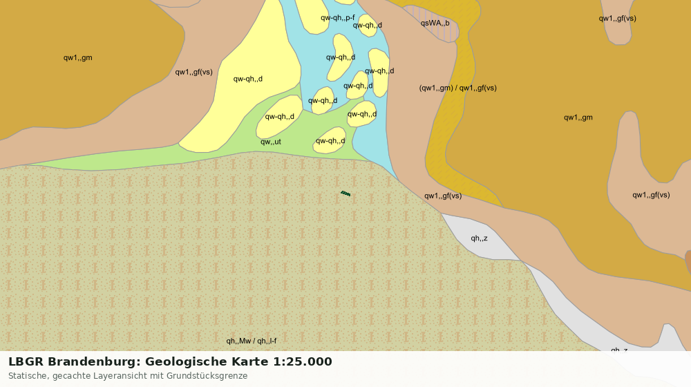 Statische Kartenansicht: LBGR Brandenburg: Geologische Karte 1:25.000