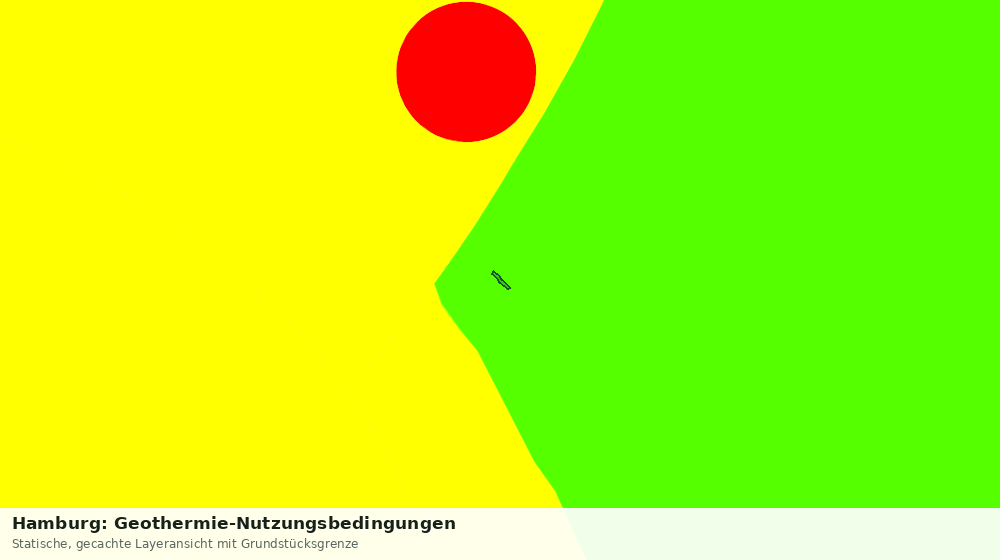 Statische Kartenansicht: Hamburg: Geothermie-Nutzungsbedingungen