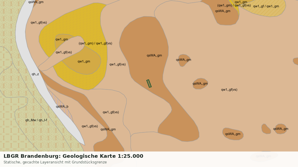 Statische Kartenansicht: LBGR Brandenburg: Geologische Karte 1:25.000