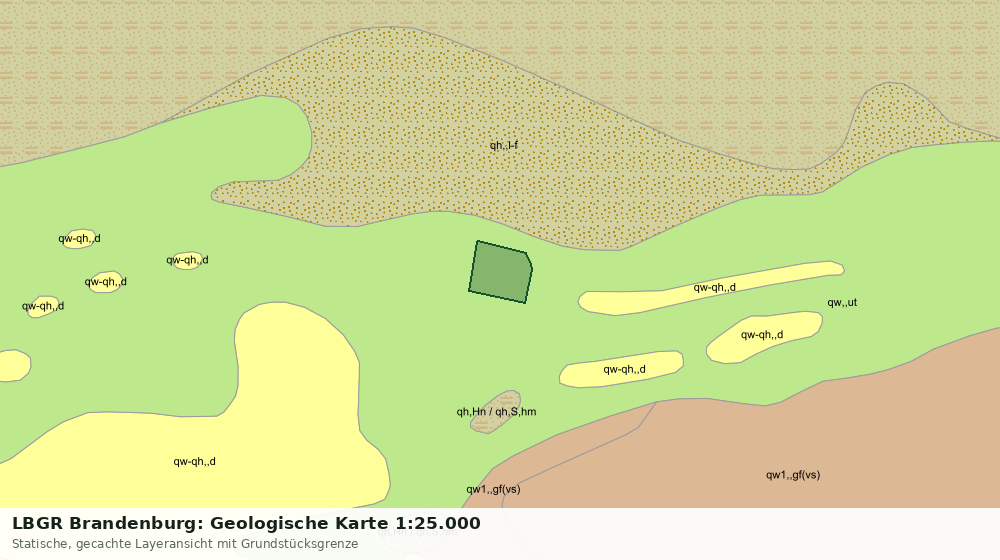 Statische Kartenansicht: LBGR Brandenburg: Geologische Karte 1:25.000