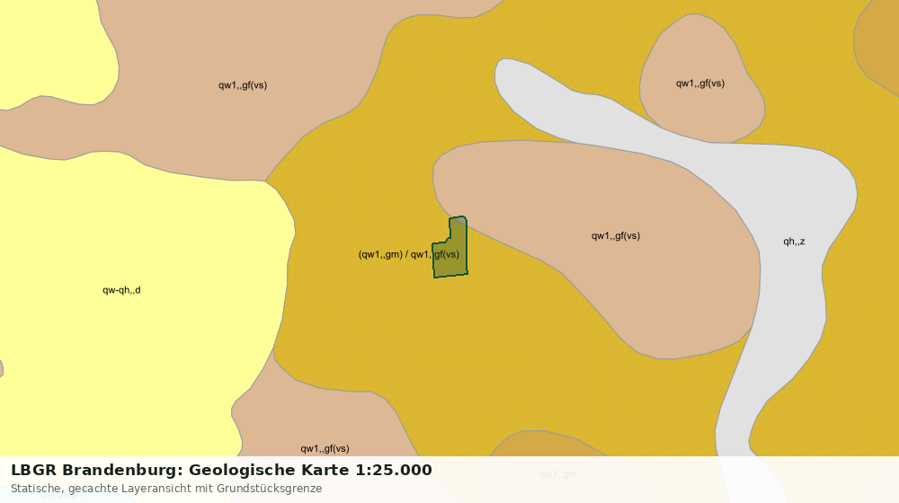Statische Kartenansicht: LBGR Brandenburg: Geologische Karte 1:25.000