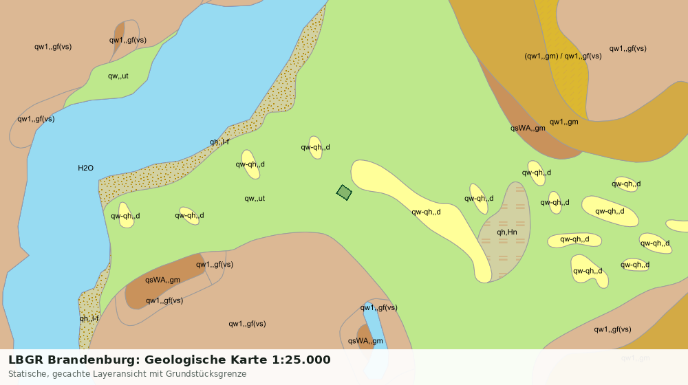 Statische Kartenansicht: LBGR Brandenburg: Geologische Karte 1:25.000