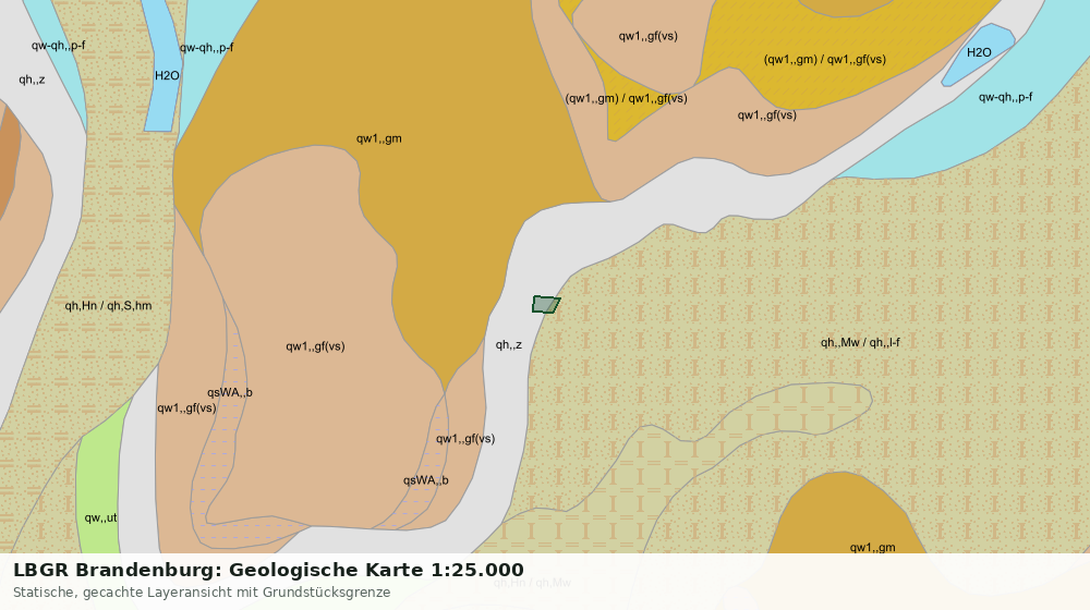 Statische Kartenansicht: LBGR Brandenburg: Geologische Karte 1:25.000
